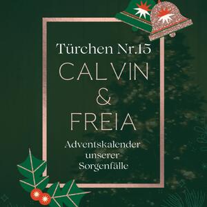 Hinter dem heutigen T&uuml;rchen verstecken sich Calvin und Freia.
Calvin tr&auml;gt liebevoll den Spitznamen Miniatur-Herdenschutz &ndash; manchmal benimmt er sich auch genauso. Im Herzen ist er jedoch ein kleiner Angsthase. Neue Menschen, ungewohnte Umgebungen oder selbst kleine Ver&auml;nderungen machen ihn zun&auml;chst sehr unsicher und skeptisch. Hat Calvin aber erst einmal Vertrauen gefasst und jemanden in sein Herz geschlossen, zeigt er seine verschmuste Seite und spielt f&uuml;r sein Leben gern.
Freia ist da ganz anders. Sie lebt nun seit etwa 1&frac12; Jahren bei uns und beginnt langsam, Kontakt zu uns aufzunehmen. Ber&uuml;hrungen fallen ihr jedoch noch sehr schwer, und sie reagiert schnell &auml;ngstlich. Freia sucht nicht aktiv die N&auml;he zum Menschen &ndash; sie ist eher eine stille Beobachterin. &Uuml;ber einen souver&auml;nen Ersthund w&uuml;rde sie sich sehr freuen, der ihr zeigt, dass die Welt gar nicht so gruselig ist, wie sie manchmal scheint.
Sowohl Calvin als auch Freia w&uuml;nschen sich ein ruhiges Zuhause in l&auml;ndlicher Umgebung. F&uuml;r die Stadt oder ein Umfeld mit viel Trubel sind beide nicht geeignet. 
Wenn einer der beiden euer Herz ber&uuml;hrt hat und ihr euch vorstellen k&ouml;nnt, genau so einem Hund ein Zuhause zu schenken, kommt uns gerne w&auml;hrend der &Ouml;ffnungszeiten besuchen oder schreibt uns eine E-Mail.